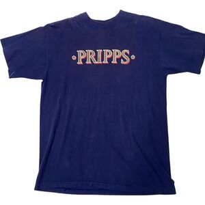 Vintage 90s Faded PRIPPS T-Shirt Mens XL Blue Single Stitch Logo Retro Nostalgia
